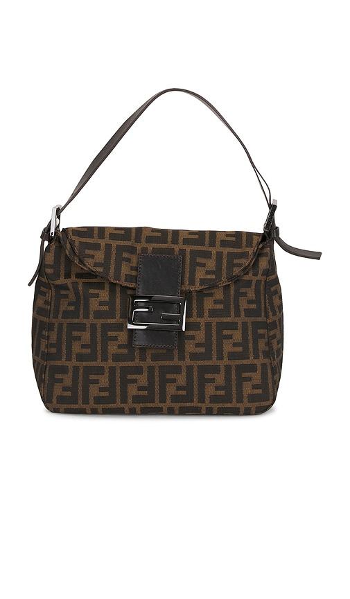 fwrd renew fendi zucca hobo bag in brown.
