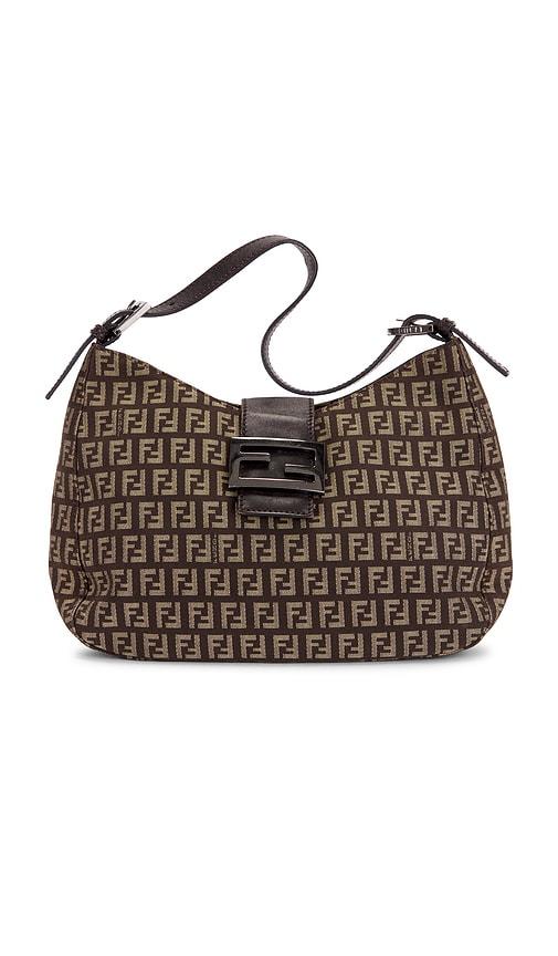 fwrd renew fendi zucchino hobo bag in brown.