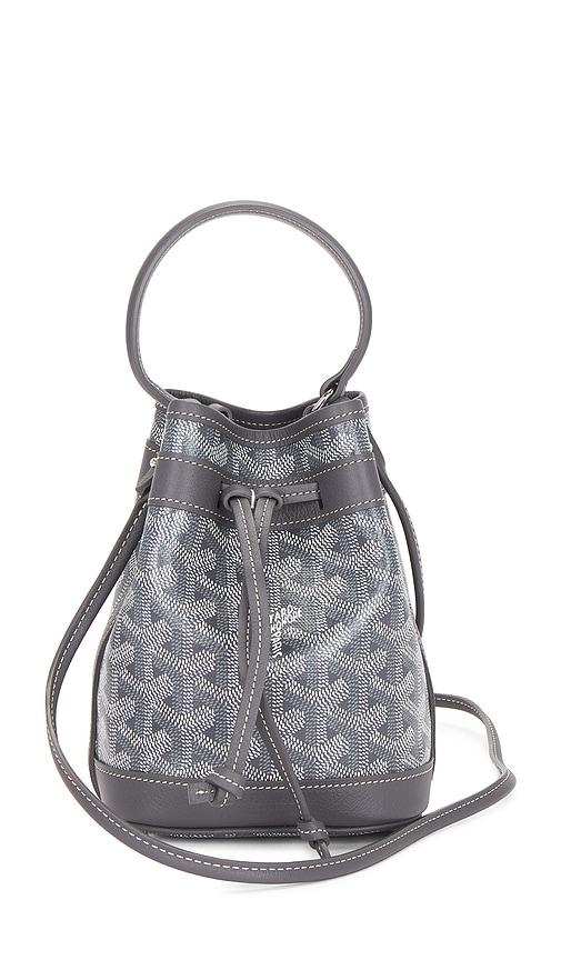 fwrd renew goyard petit flot mini bucket bag in grey.