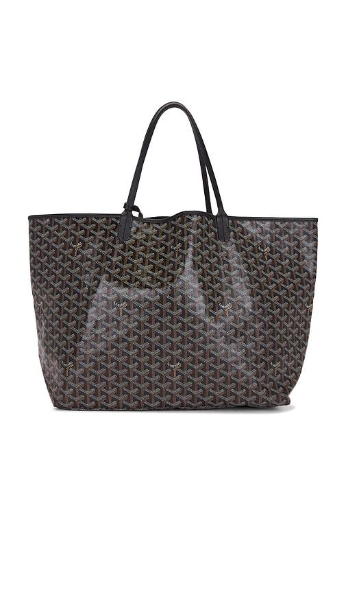 fwrd renew goyard saint louis gm tote bag in black.