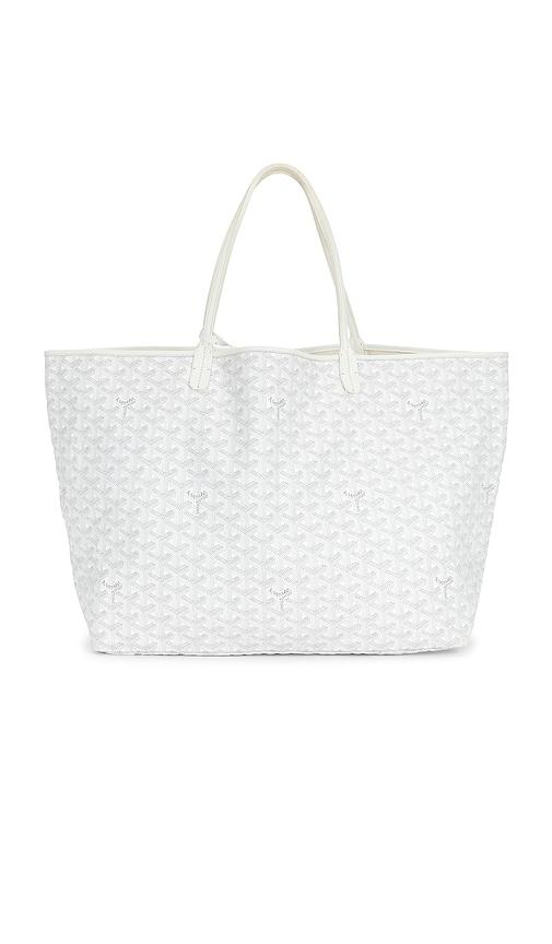 fwrd renew goyard saint louis gm tote bag in white.