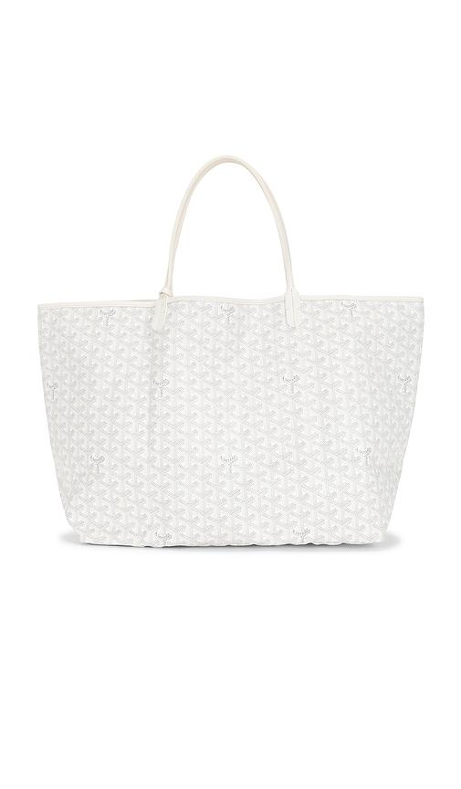 fwrd renew goyard saint louis gm tote bag in white.
