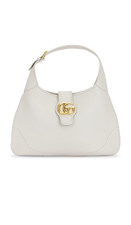 fwrd renew gucci aphrodite shoulder bag in white.