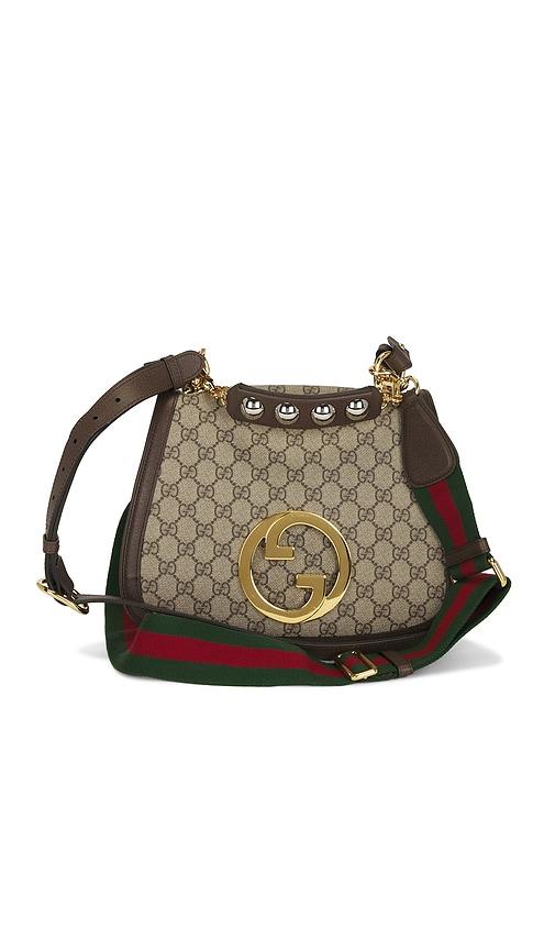 fwrd renew gucci blondie nm shoulder bag in brown.