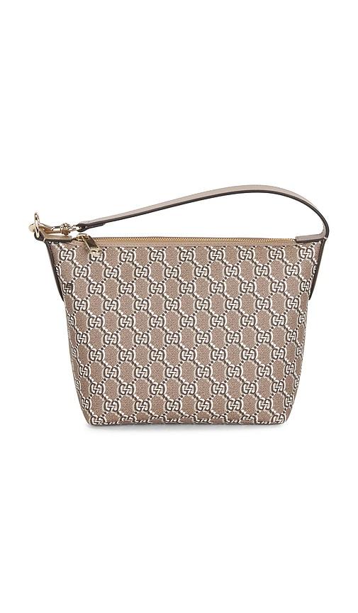 fwrd renew gucci gg shadow ophidia handbag in neutral.