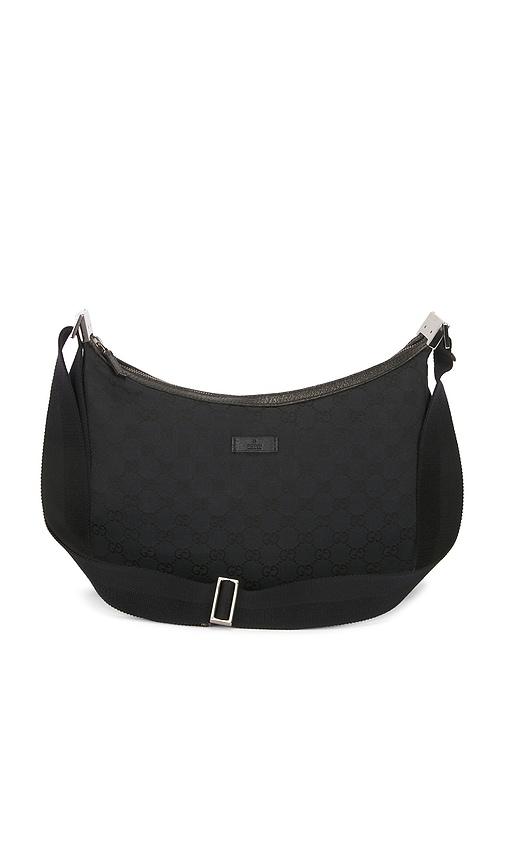 fwrd renew gucci half moon hobo bag in brown.