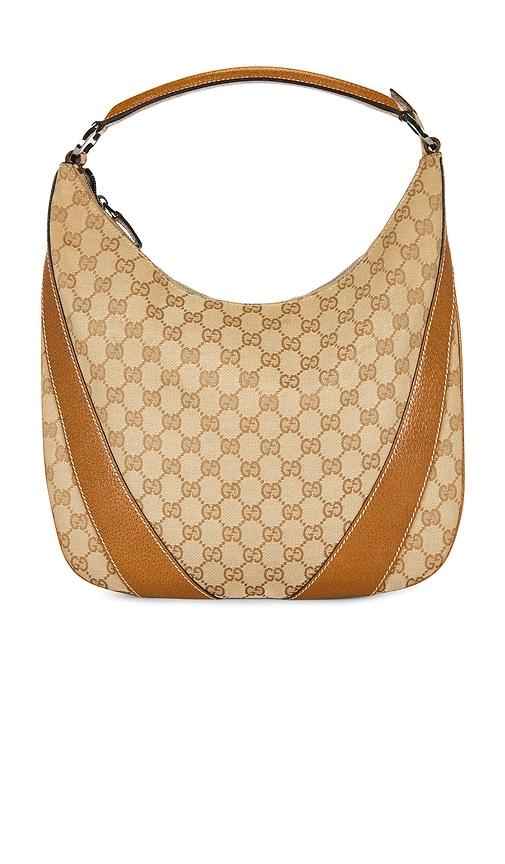 fwrd renew gucci hobo bag in brown.