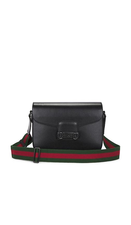 fwrd renew gucci horsebit 1955 shoulder bag in black.