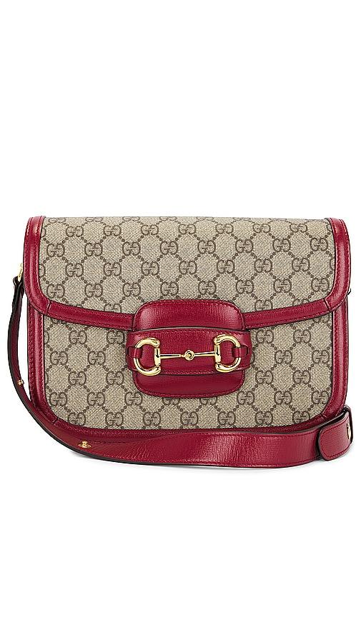 fwrd renew gucci horsebit 1955 shoulder bag in tan.