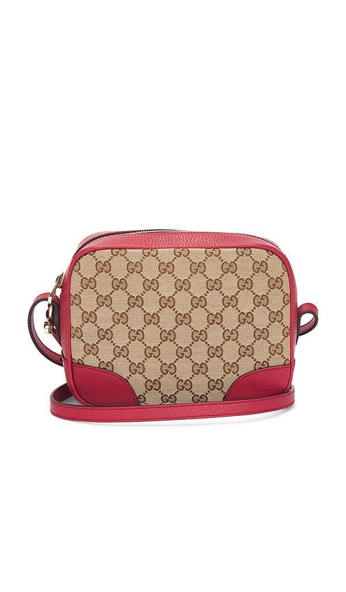 fwrd renew gucci mini bree messenger bag in beige.