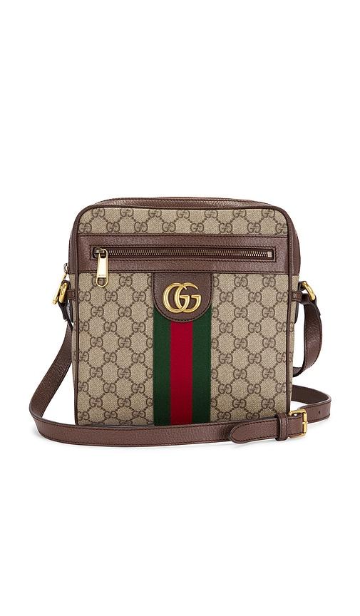 fwrd renew gucci ophidia shoulder bag in beige.