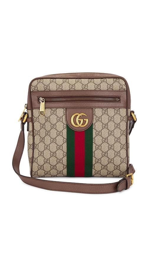 fwrd renew gucci ophidia shoulder bag in beige.