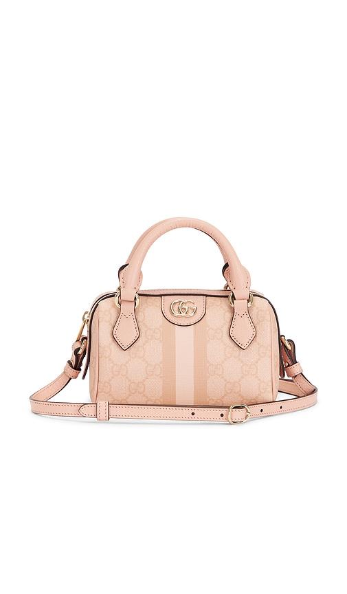 fwrd renew gucci ophidia super mini handbag in pink.
