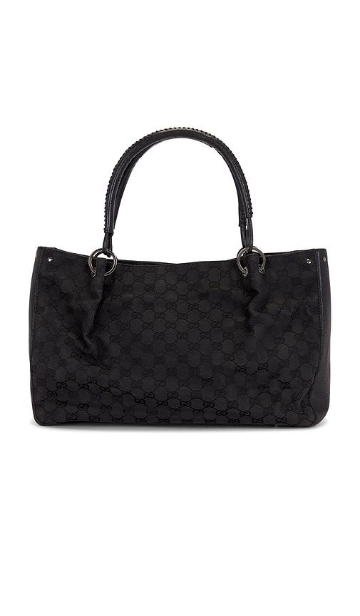 fwrd renew gucci tote bag in black.