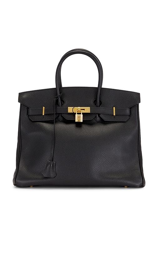 fwrd renew hermes ardennes birkin 35 handbag  in black.