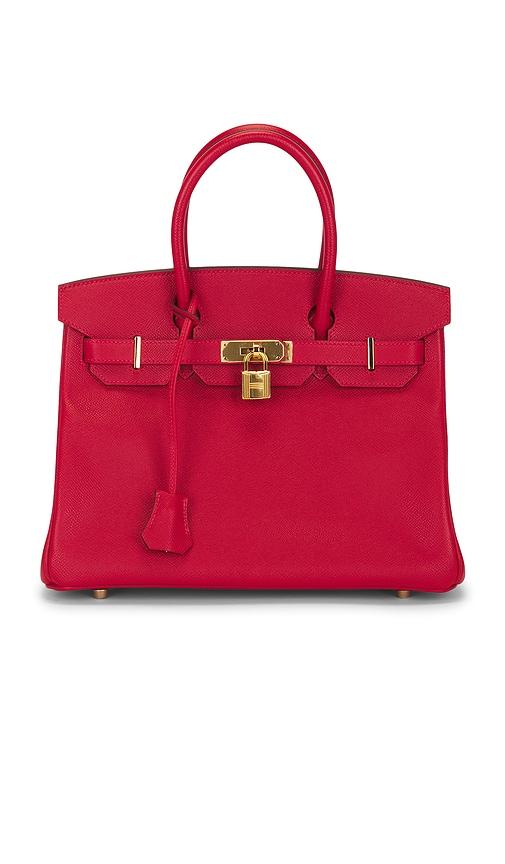 fwrd renew hermes epsom birkin 30 handbag in red.