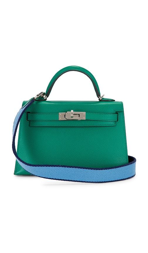 fwrd renew hermes epsom kelly 20 amazone handbag in green.