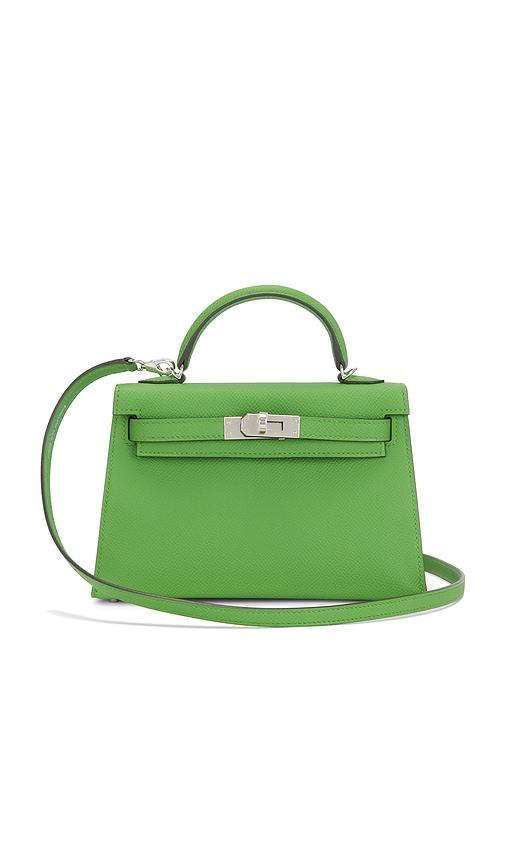 fwrd renew hermes epsom kelly 20 handbag in green.
