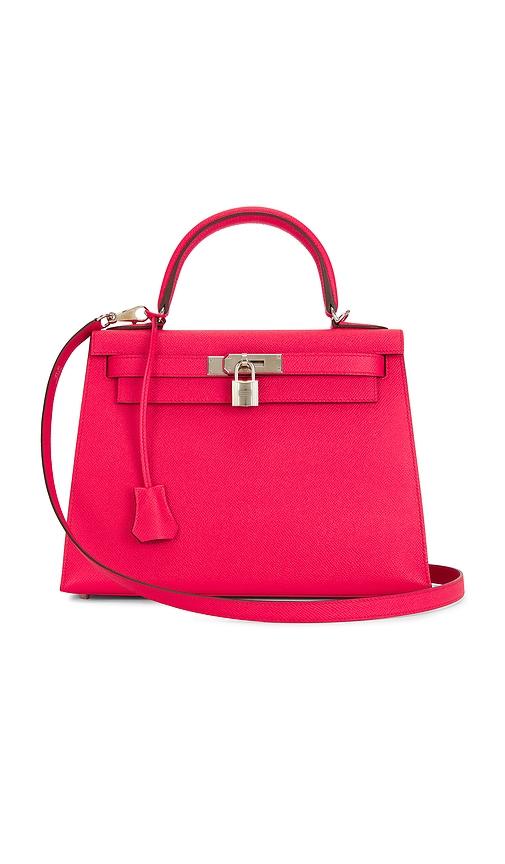 fwrd renew hermes epsom kelly 25 handbag in pink.