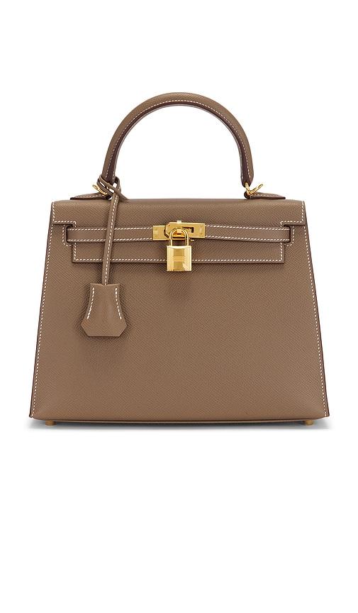 fwrd renew hermes epsom kelly 25 handbag in taupe.