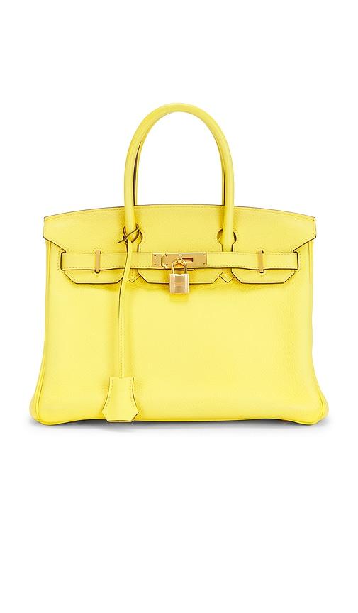 fwrd renew hermes novillo birkin 30 retourne handbag in yellow.