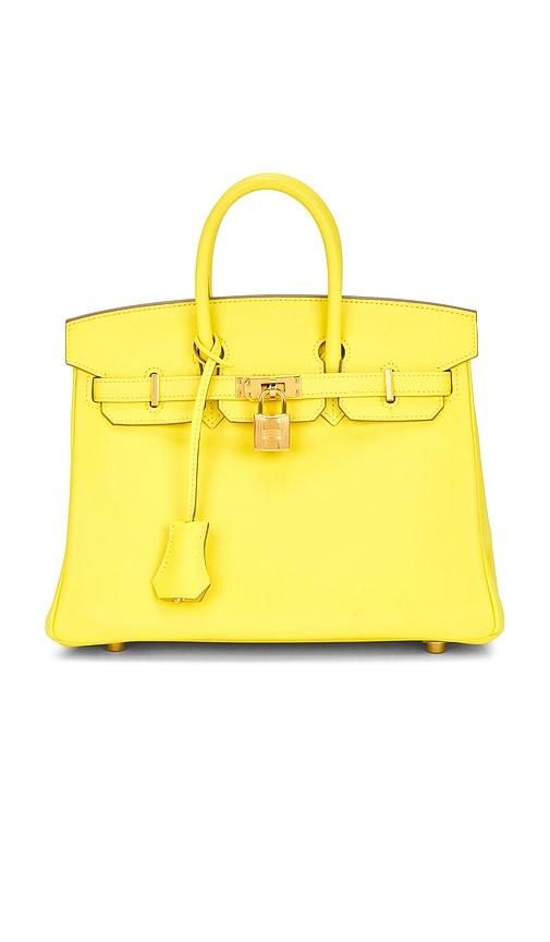 fwrd renew hermes swift birkin 25 handbag in yellow.