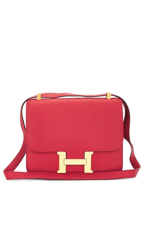 fwrd renew hermes swift constance 24 shoulder bag in red.