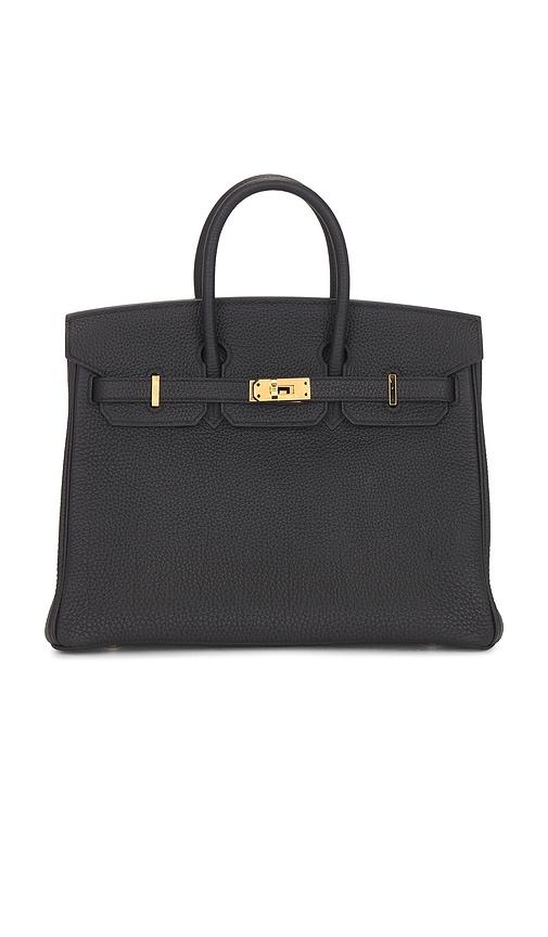 fwrd renew hermes togo birkin 25 handbag in black.