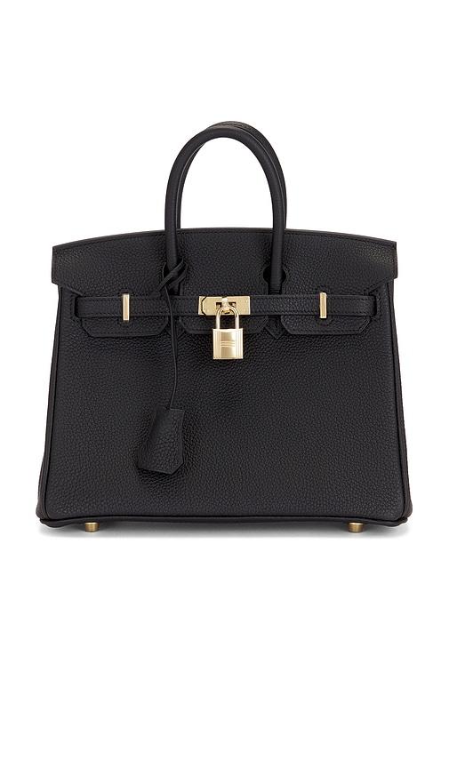 fwrd renew hermes togo birkin 25 handbag in black.