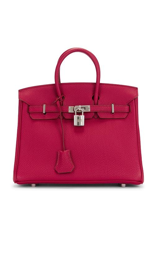 fwrd renew hermes togo birkin 25 handbag in wine.