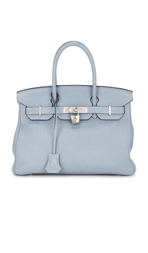 fwrd renew hermes togo birkin 30 handbag in baby blue.