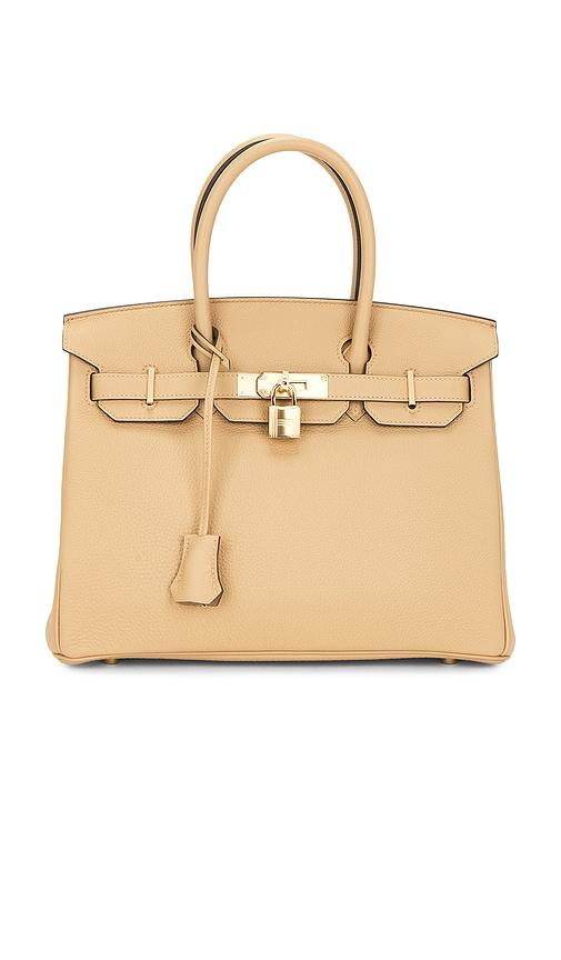fwrd renew hermes togo birkin 30 handbag in beige.
