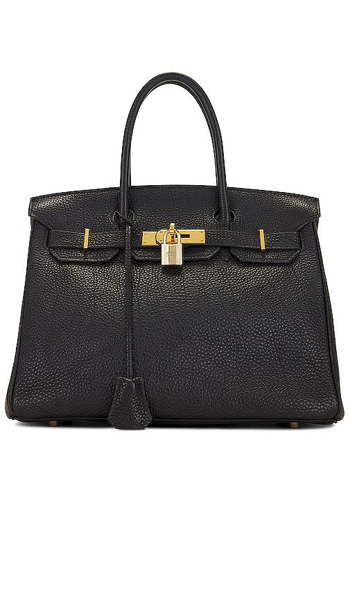 fwrd renew hermes togo birkin 30 handbag in black.