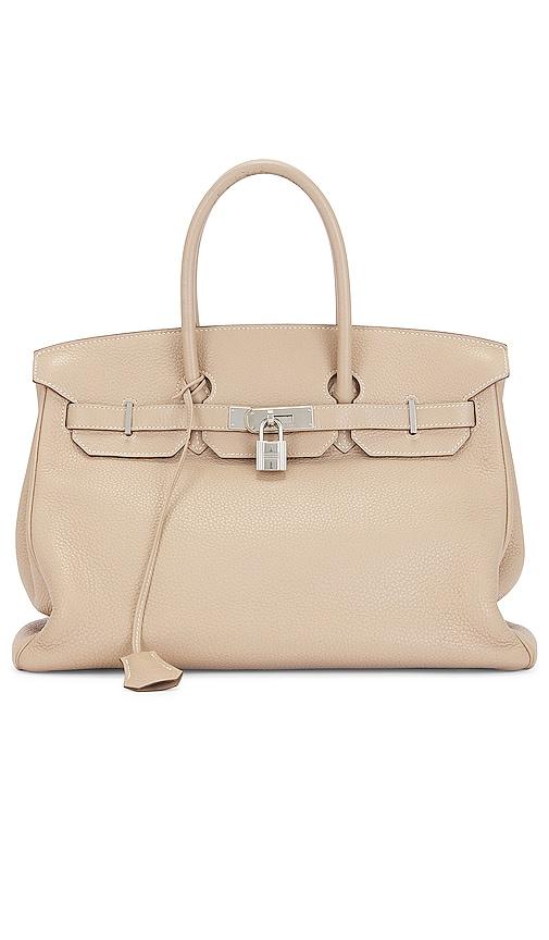 fwrd renew hermes togo birkin 35 handbag in beige.