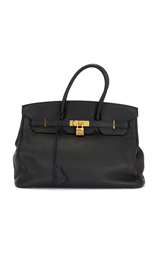 fwrd renew hermes togo birkin 35 handbag in black.