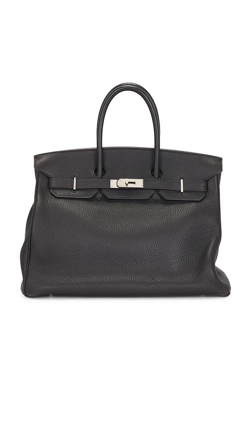 fwrd renew hermes togo birkin 35 handbag in black.