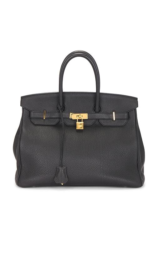 fwrd renew hermes togo birkin 35 handbag in black.