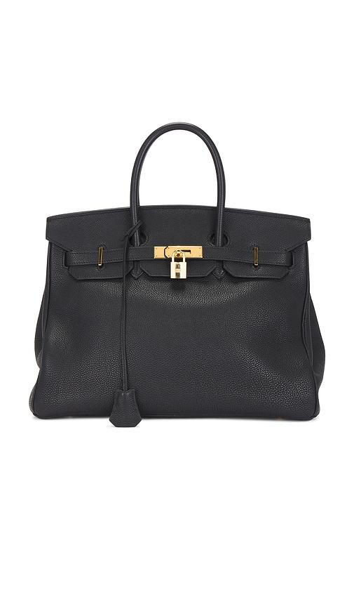 fwrd renew hermes togo birkin 35 handbag in black.