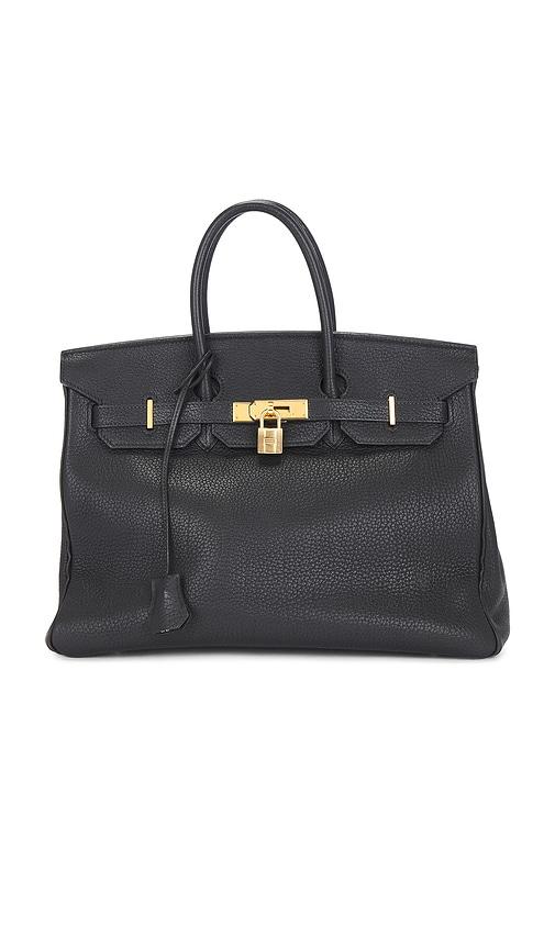fwrd renew hermes togo birkin 35 handbag in black.