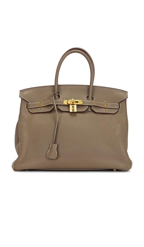 fwrd renew hermes togo birkin 35 handbag in tan.