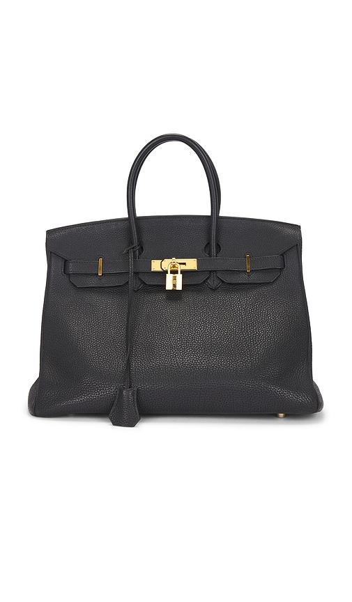 fwrd renew hermes togo birkin 35 retourne handbag in black.