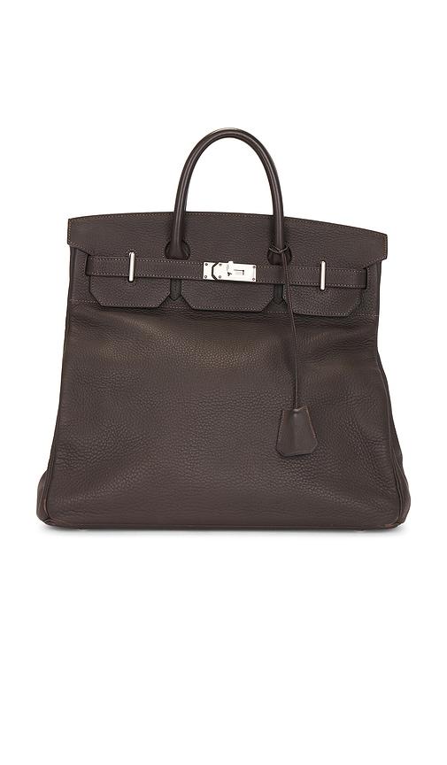 fwrd renew hermes togo haut a courroies birkin 40 handbag in grey.