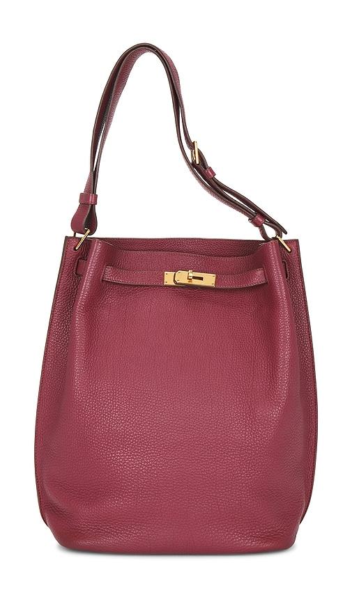 fwrd renew hermes togo so kelly 26 shoulder bag in red.