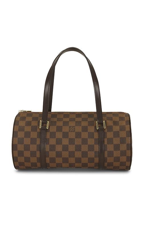 fwrd renew louis vuitton damier ebene papillon 30 handbag in brown.