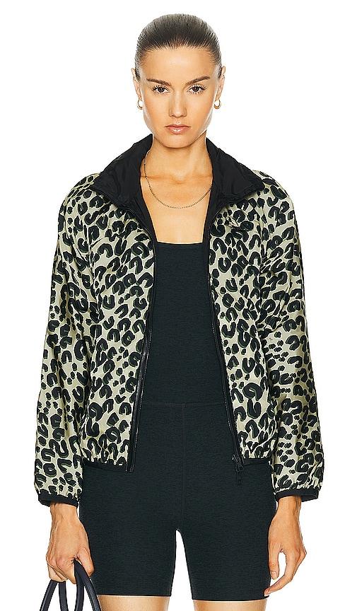 fwrd renew louis vuitton leopard nylon jacket in green. - size 34 (also in )