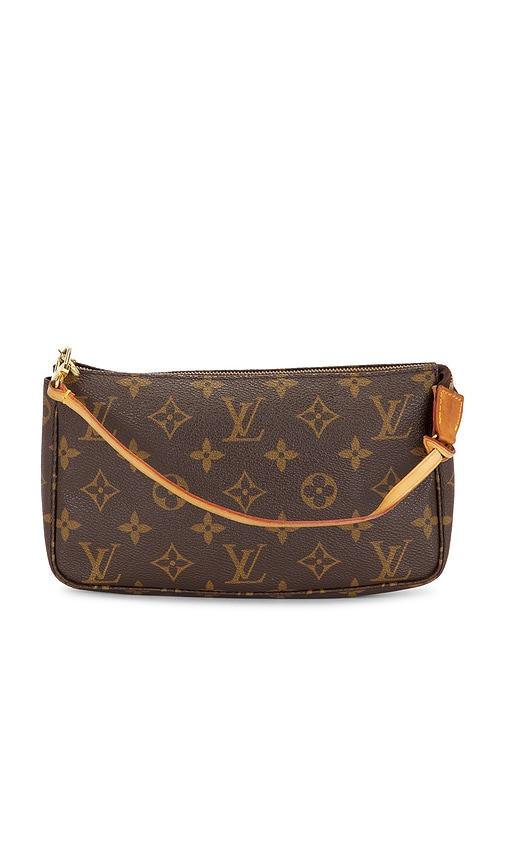 fwrd renew louis vuitton monogram pochette accessoires shoulder bag in brown.