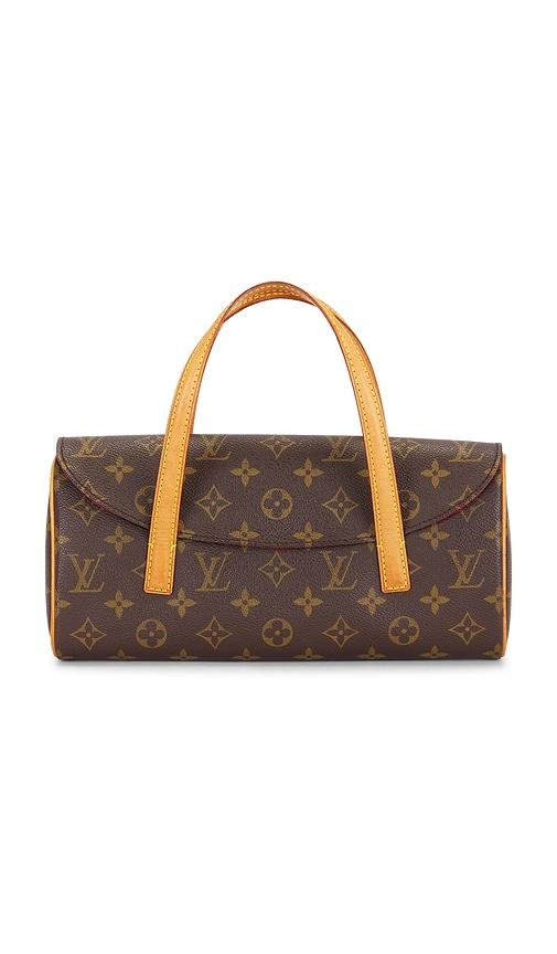 fwrd renew louis vuitton monogram sonatine handbag in brown.