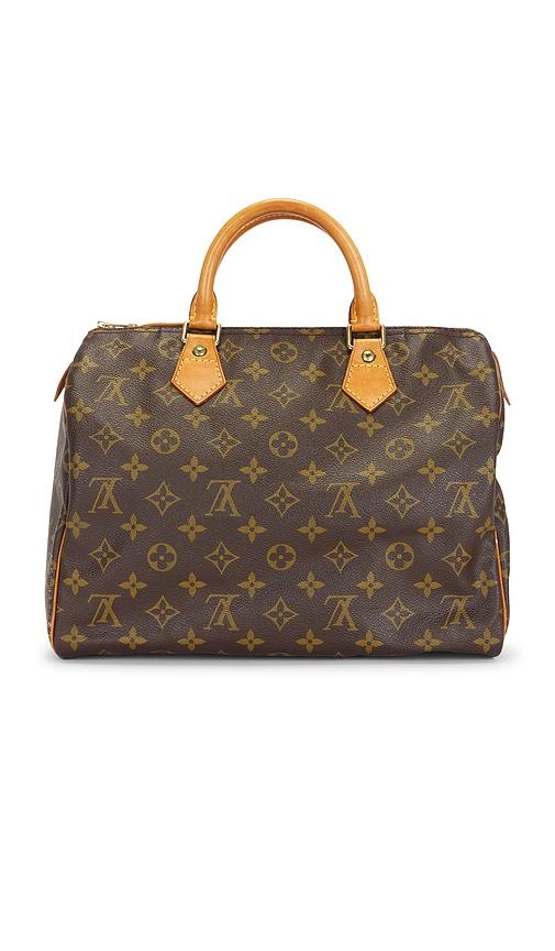 fwrd renew louis vuitton monogram speedy 30 handbag in brown.