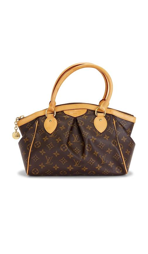 fwrd renew louis vuitton monogram tivoli pm handbag in brown.