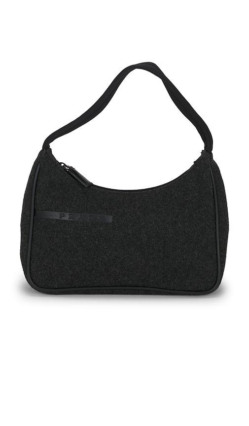 fwrd renew prada sport hobo bag in black.